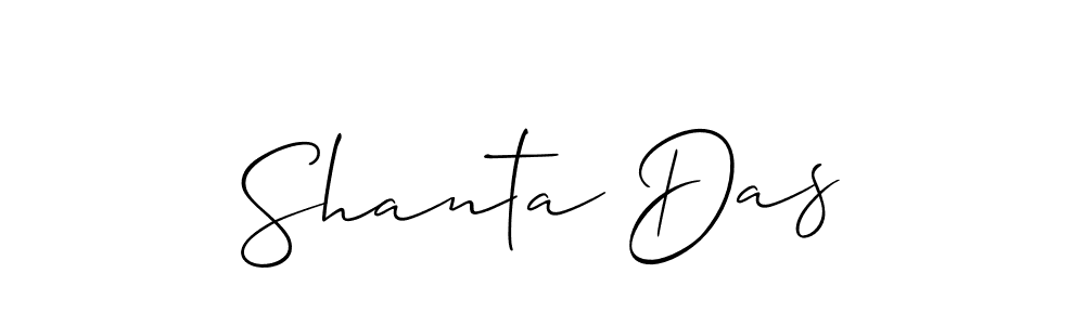 Use a signature maker to create a handwritten signature online. With this signature software, you can design (Allison_Script) your own signature for name Shanta Das. Shanta Das signature style 2 images and pictures png