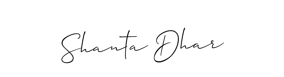 You should practise on your own different ways (Allison_Script) to write your name (Shanta Dhar) in signature. don't let someone else do it for you. Shanta Dhar signature style 2 images and pictures png
