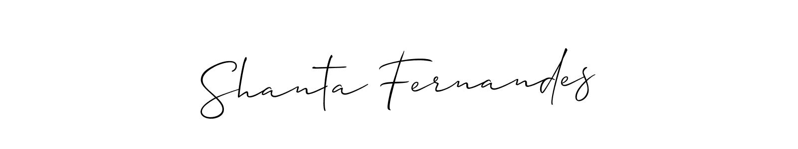 Also we have Shanta Fernandes name is the best signature style. Create professional handwritten signature collection using Allison_Script autograph style. Shanta Fernandes signature style 2 images and pictures png