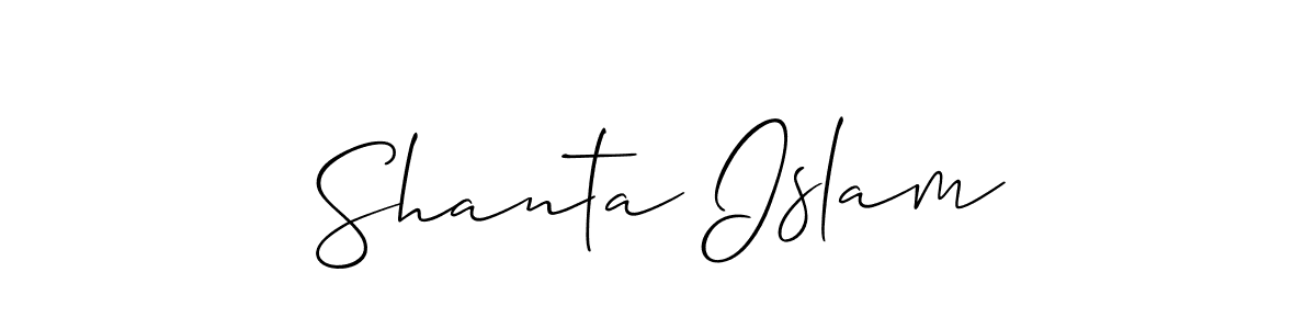 Similarly Allison_Script is the best handwritten signature design. Signature creator online .You can use it as an online autograph creator for name Shanta Islam. Shanta Islam signature style 2 images and pictures png
