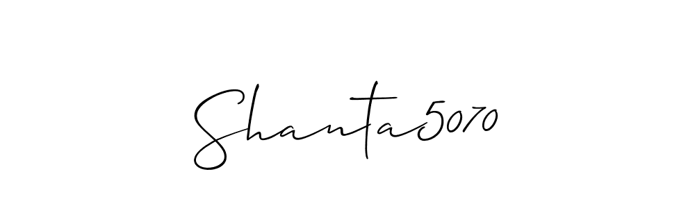 Allison_Script is a professional signature style that is perfect for those who want to add a touch of class to their signature. It is also a great choice for those who want to make their signature more unique. Get Shanta5070 name to fancy signature for free. Shanta5070 signature style 2 images and pictures png