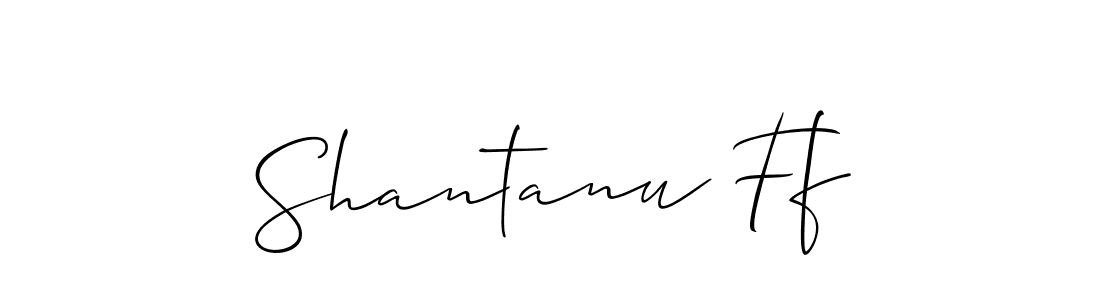 Design your own signature with our free online signature maker. With this signature software, you can create a handwritten (Allison_Script) signature for name Shantanu Ff. Shantanu Ff signature style 2 images and pictures png