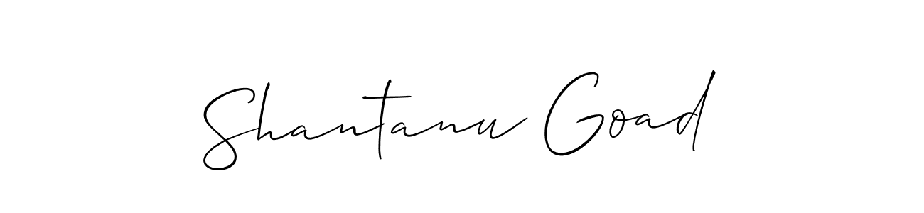 Shantanu Goad stylish signature style. Best Handwritten Sign (Allison_Script) for my name. Handwritten Signature Collection Ideas for my name Shantanu Goad. Shantanu Goad signature style 2 images and pictures png