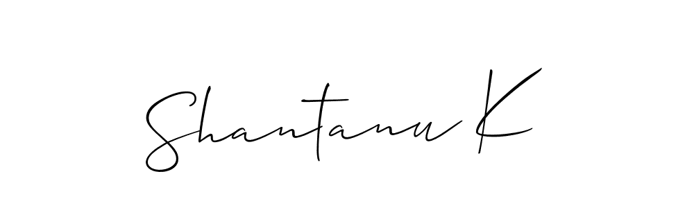 Similarly Allison_Script is the best handwritten signature design. Signature creator online .You can use it as an online autograph creator for name Shantanu K. Shantanu K signature style 2 images and pictures png