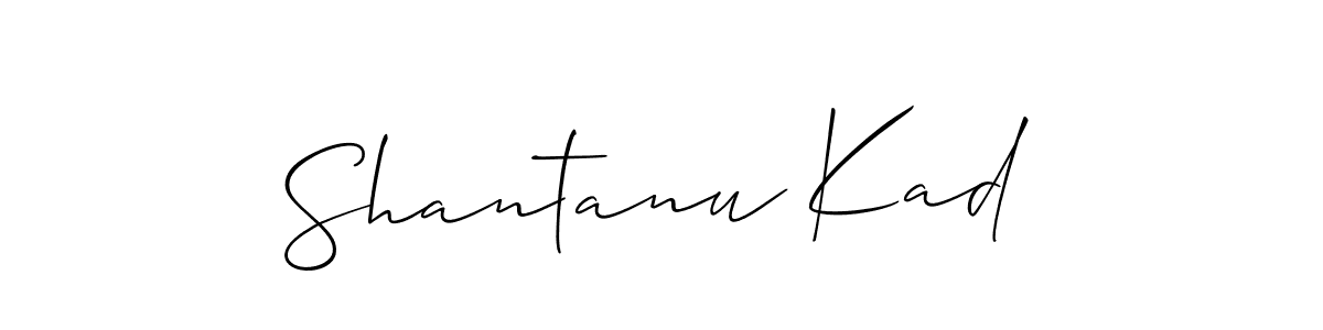 Use a signature maker to create a handwritten signature online. With this signature software, you can design (Allison_Script) your own signature for name Shantanu Kad. Shantanu Kad signature style 2 images and pictures png