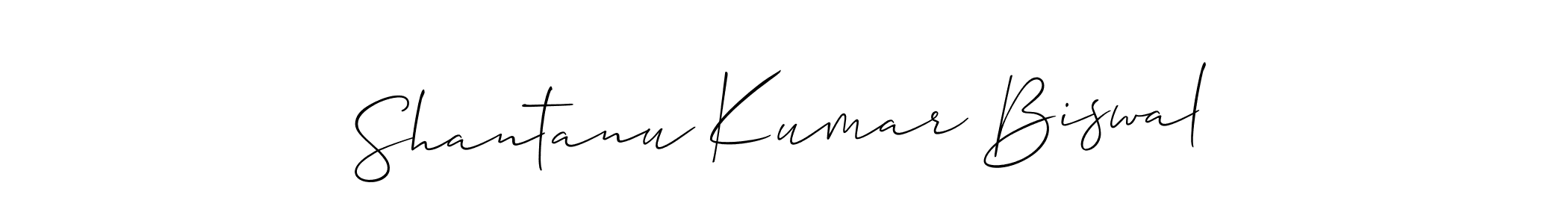Make a beautiful signature design for name Shantanu Kumar Biswal. With this signature (Allison_Script) style, you can create a handwritten signature for free. Shantanu Kumar Biswal signature style 2 images and pictures png