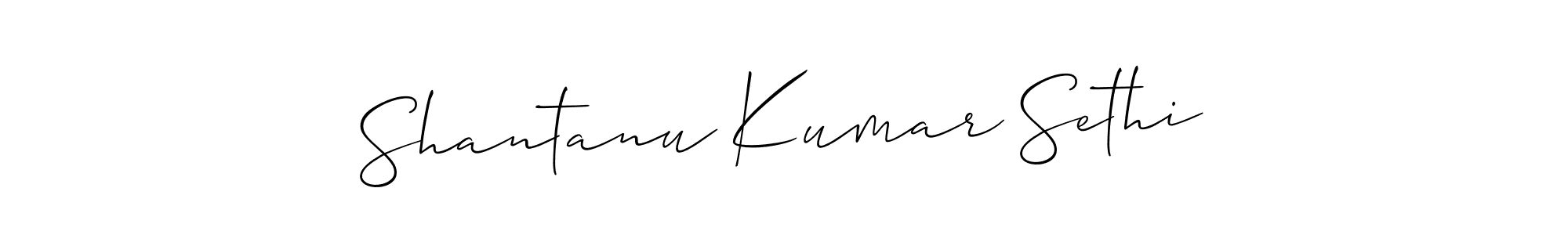 It looks lik you need a new signature style for name Shantanu Kumar Sethi. Design unique handwritten (Allison_Script) signature with our free signature maker in just a few clicks. Shantanu Kumar Sethi signature style 2 images and pictures png