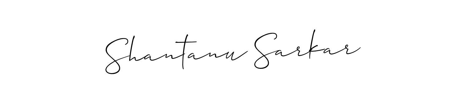 Design your own signature with our free online signature maker. With this signature software, you can create a handwritten (Allison_Script) signature for name Shantanu Sarkar. Shantanu Sarkar signature style 2 images and pictures png