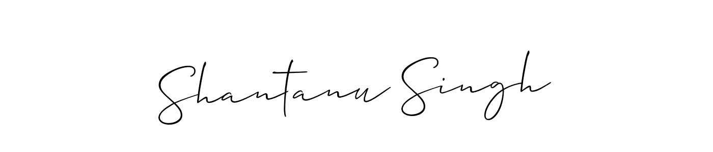 Create a beautiful signature design for name Shantanu Singh. With this signature (Allison_Script) fonts, you can make a handwritten signature for free. Shantanu Singh signature style 2 images and pictures png