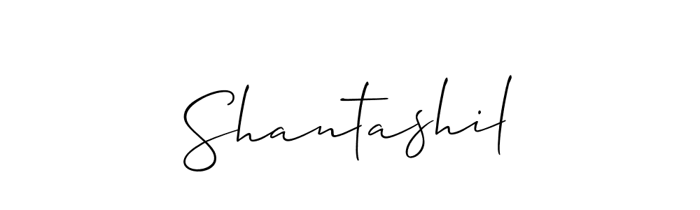 Design your own signature with our free online signature maker. With this signature software, you can create a handwritten (Allison_Script) signature for name Shantashil. Shantashil signature style 2 images and pictures png