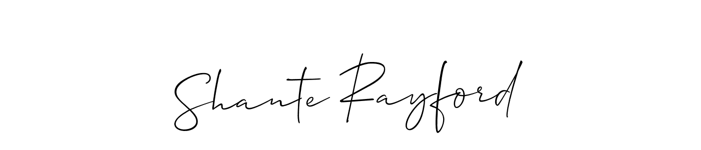 Design your own signature with our free online signature maker. With this signature software, you can create a handwritten (Allison_Script) signature for name Shante Rayford. Shante Rayford signature style 2 images and pictures png