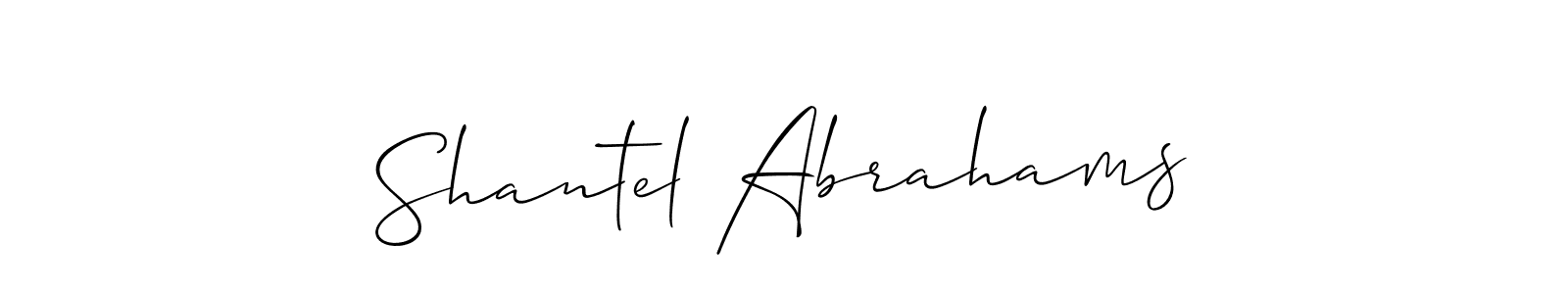 How to make Shantel Abrahams name signature. Use Allison_Script style for creating short signs online. This is the latest handwritten sign. Shantel Abrahams signature style 2 images and pictures png