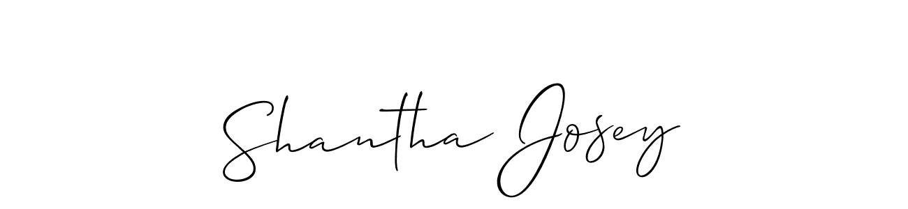 How to make Shantha Josey name signature. Use Allison_Script style for creating short signs online. This is the latest handwritten sign. Shantha Josey signature style 2 images and pictures png