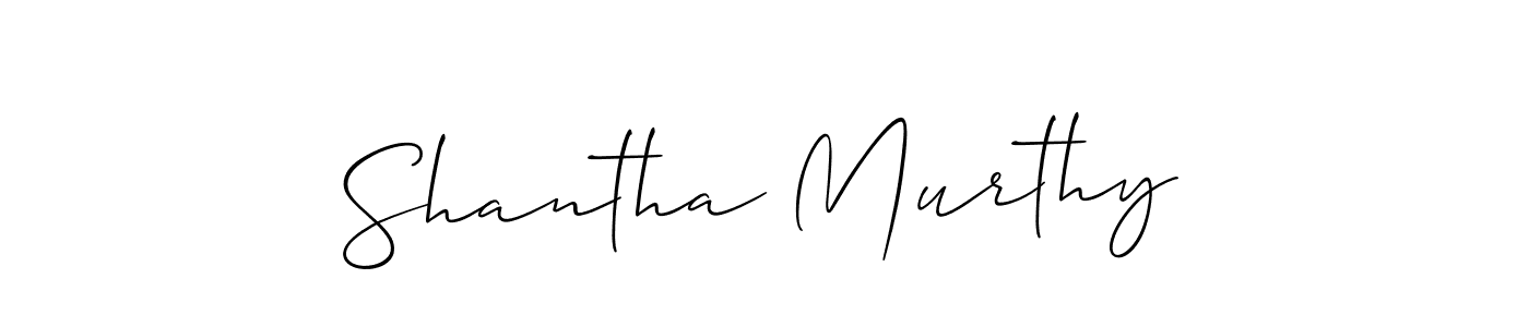 Allison_Script is a professional signature style that is perfect for those who want to add a touch of class to their signature. It is also a great choice for those who want to make their signature more unique. Get Shantha Murthy name to fancy signature for free. Shantha Murthy signature style 2 images and pictures png
