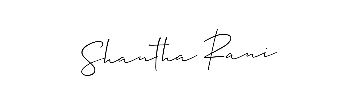 You should practise on your own different ways (Allison_Script) to write your name (Shantha Rani) in signature. don't let someone else do it for you. Shantha Rani signature style 2 images and pictures png