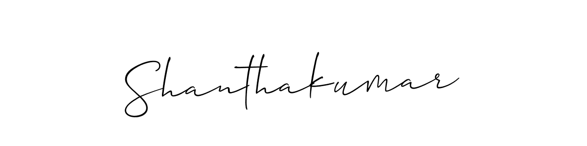 Make a beautiful signature design for name Shanthakumar. With this signature (Allison_Script) style, you can create a handwritten signature for free. Shanthakumar signature style 2 images and pictures png