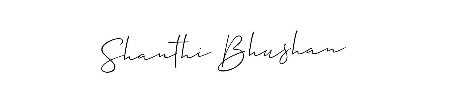 How to make Shanthi Bhushan signature? Allison_Script is a professional autograph style. Create handwritten signature for Shanthi Bhushan name. Shanthi Bhushan signature style 2 images and pictures png