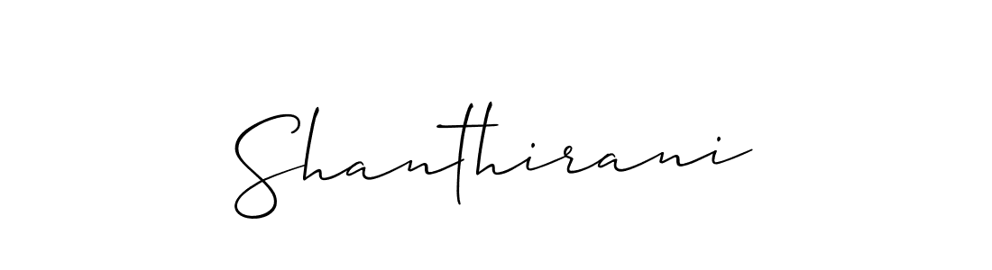 Allison_Script is a professional signature style that is perfect for those who want to add a touch of class to their signature. It is also a great choice for those who want to make their signature more unique. Get Shanthirani name to fancy signature for free. Shanthirani signature style 2 images and pictures png
