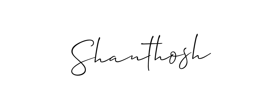 You should practise on your own different ways (Allison_Script) to write your name (Shanthosh) in signature. don't let someone else do it for you. Shanthosh signature style 2 images and pictures png