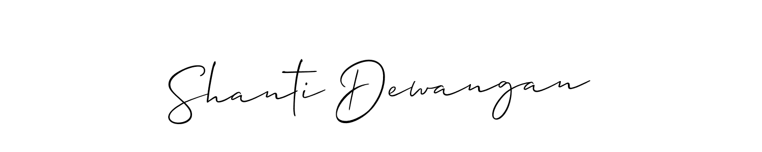 How to Draw Shanti Dewangan signature style? Allison_Script is a latest design signature styles for name Shanti Dewangan. Shanti Dewangan signature style 2 images and pictures png