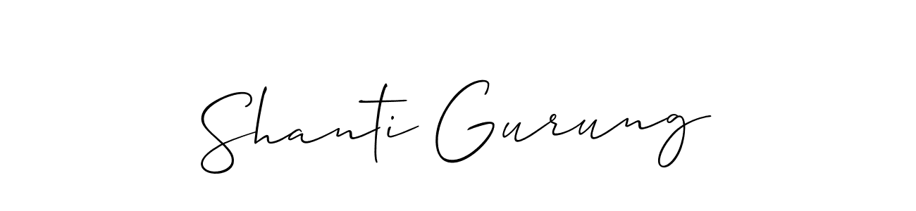 You can use this online signature creator to create a handwritten signature for the name Shanti Gurung. This is the best online autograph maker. Shanti Gurung signature style 2 images and pictures png