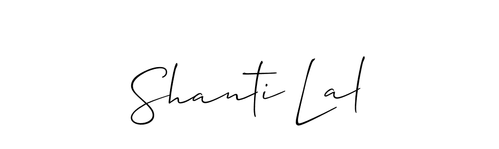 Make a beautiful signature design for name Shanti Lal. With this signature (Allison_Script) style, you can create a handwritten signature for free. Shanti Lal signature style 2 images and pictures png
