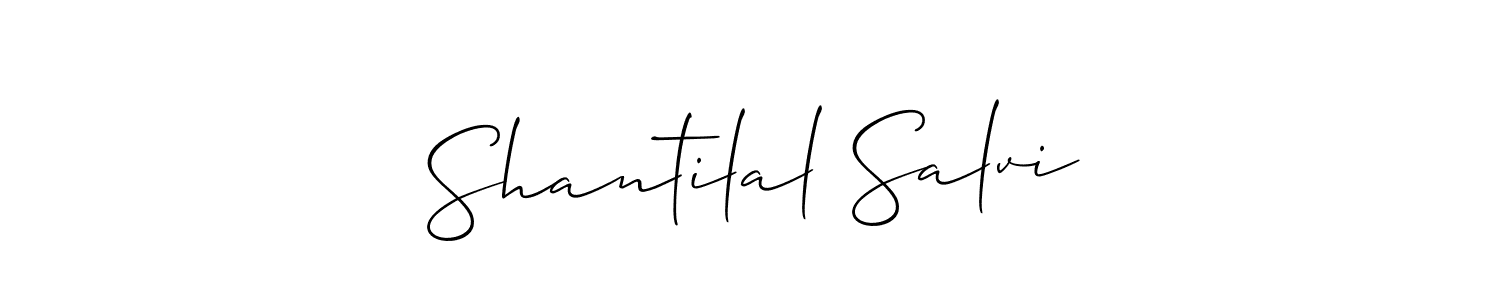 You should practise on your own different ways (Allison_Script) to write your name (Shantilal Salvi) in signature. don't let someone else do it for you. Shantilal Salvi signature style 2 images and pictures png