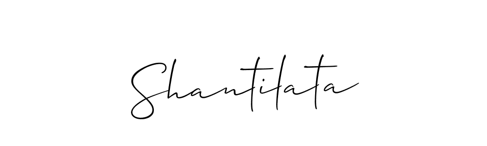 The best way (Allison_Script) to make a short signature is to pick only two or three words in your name. The name Shantilata include a total of six letters. For converting this name. Shantilata signature style 2 images and pictures png