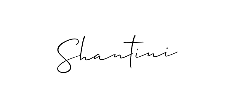 Make a beautiful signature design for name Shantini. With this signature (Allison_Script) style, you can create a handwritten signature for free. Shantini signature style 2 images and pictures png