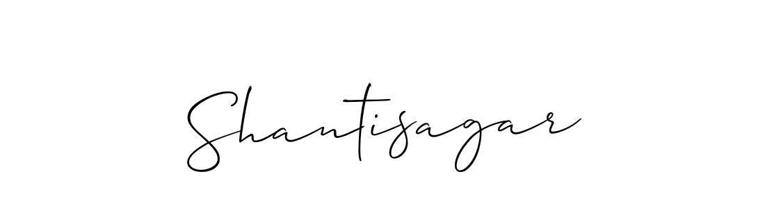 Allison_Script is a professional signature style that is perfect for those who want to add a touch of class to their signature. It is also a great choice for those who want to make their signature more unique. Get Shantisagar name to fancy signature for free. Shantisagar signature style 2 images and pictures png