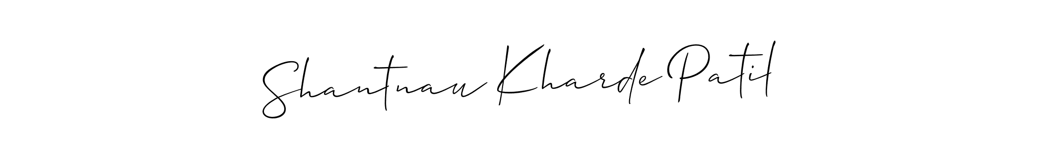 How to make Shantnau Kharde Patil signature? Allison_Script is a professional autograph style. Create handwritten signature for Shantnau Kharde Patil name. Shantnau Kharde Patil signature style 2 images and pictures png