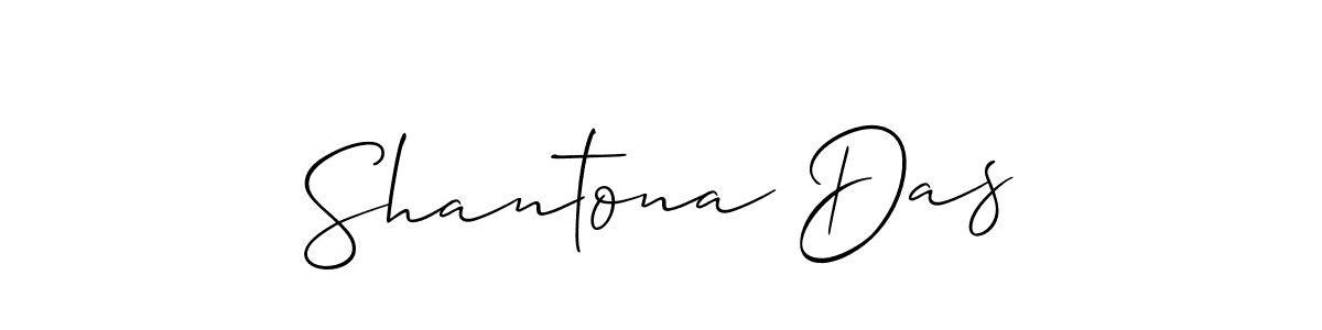 if you are searching for the best signature style for your name Shantona Das. so please give up your signature search. here we have designed multiple signature styles  using Allison_Script. Shantona Das signature style 2 images and pictures png