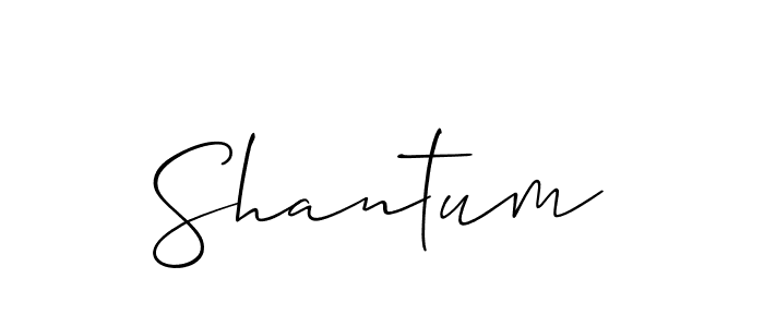 Create a beautiful signature design for name Shantum. With this signature (Allison_Script) fonts, you can make a handwritten signature for free. Shantum signature style 2 images and pictures png