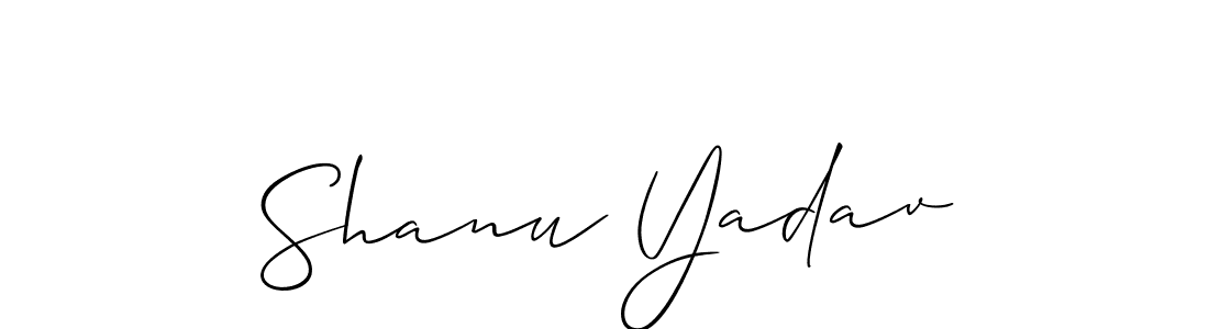 How to make Shanu Yadav signature? Allison_Script is a professional autograph style. Create handwritten signature for Shanu Yadav name. Shanu Yadav signature style 2 images and pictures png