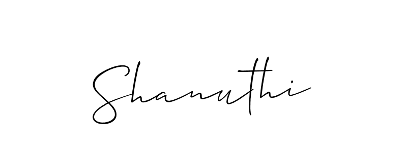 It looks lik you need a new signature style for name Shanuthi. Design unique handwritten (Allison_Script) signature with our free signature maker in just a few clicks. Shanuthi signature style 2 images and pictures png