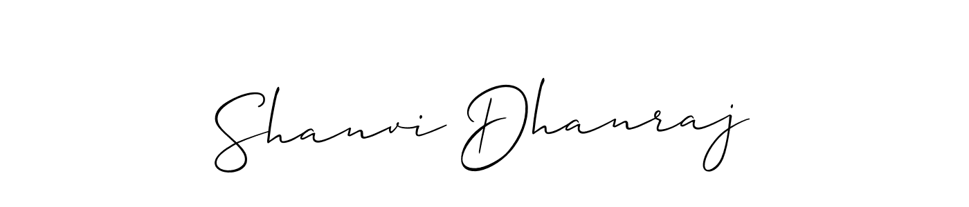 You should practise on your own different ways (Allison_Script) to write your name (Shanvi Dhanraj) in signature. don't let someone else do it for you. Shanvi Dhanraj signature style 2 images and pictures png