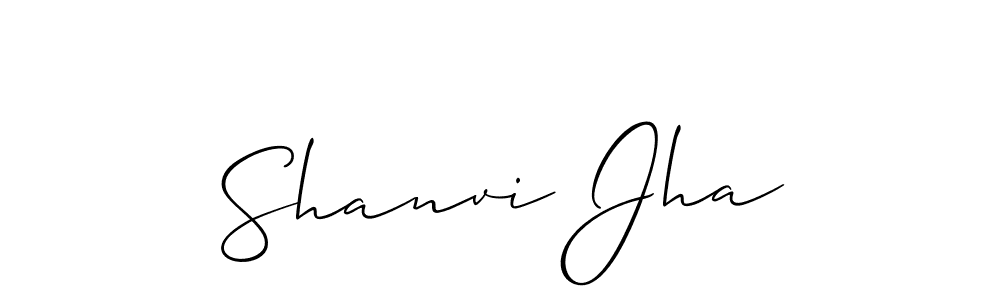 Design your own signature with our free online signature maker. With this signature software, you can create a handwritten (Allison_Script) signature for name Shanvi Jha. Shanvi Jha signature style 2 images and pictures png