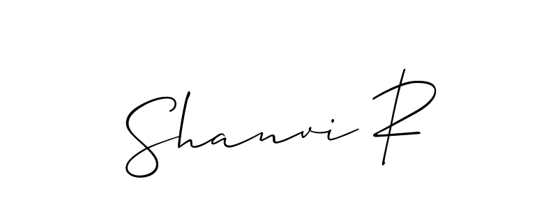 Make a beautiful signature design for name Shanvi R. With this signature (Allison_Script) style, you can create a handwritten signature for free. Shanvi R signature style 2 images and pictures png
