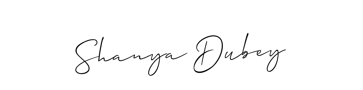 Design your own signature with our free online signature maker. With this signature software, you can create a handwritten (Allison_Script) signature for name Shanya Dubey. Shanya Dubey signature style 2 images and pictures png