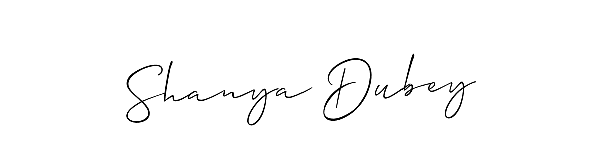 Design your own signature with our free online signature maker. With this signature software, you can create a handwritten (Allison_Script) signature for name Shanya Dubey. Shanya Dubey signature style 2 images and pictures png