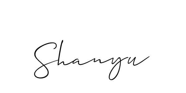 You should practise on your own different ways (Allison_Script) to write your name (Shanyu) in signature. don't let someone else do it for you. Shanyu signature style 2 images and pictures png