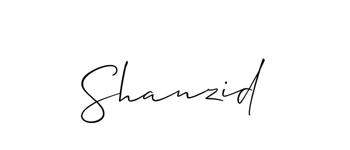 Make a beautiful signature design for name Shanzid. With this signature (Allison_Script) style, you can create a handwritten signature for free. Shanzid signature style 2 images and pictures png