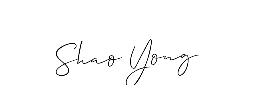 Similarly Allison_Script is the best handwritten signature design. Signature creator online .You can use it as an online autograph creator for name Shao Yong. Shao Yong signature style 2 images and pictures png