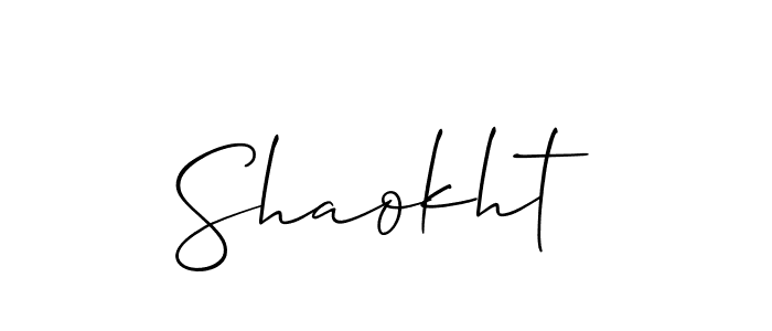 Check out images of Autograph of Shaokht name. Actor Shaokht Signature Style. Allison_Script is a professional sign style online. Shaokht signature style 2 images and pictures png