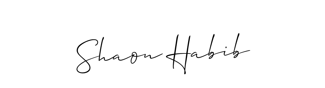 Once you've used our free online signature maker to create your best signature Allison_Script style, it's time to enjoy all of the benefits that Shaon Habib name signing documents. Shaon Habib signature style 2 images and pictures png