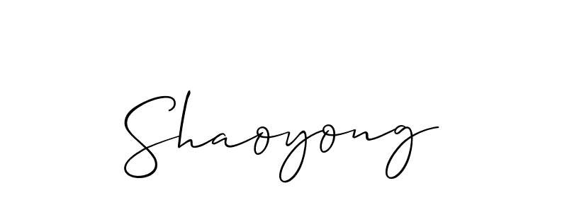 Best and Professional Signature Style for Shaoyong. Allison_Script Best Signature Style Collection. Shaoyong signature style 2 images and pictures png