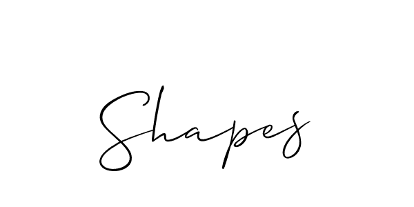 Design your own signature with our free online signature maker. With this signature software, you can create a handwritten (Allison_Script) signature for name Shapes. Shapes signature style 2 images and pictures png