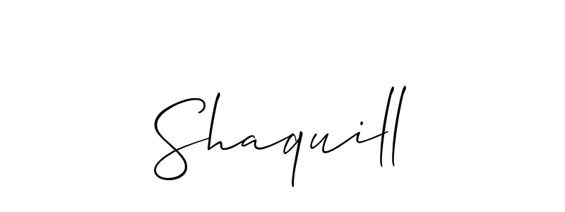 It looks lik you need a new signature style for name Shaquill. Design unique handwritten (Allison_Script) signature with our free signature maker in just a few clicks. Shaquill signature style 2 images and pictures png