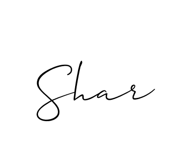 Shar stylish signature style. Best Handwritten Sign (Allison_Script) for my name. Handwritten Signature Collection Ideas for my name Shar. Shar signature style 2 images and pictures png