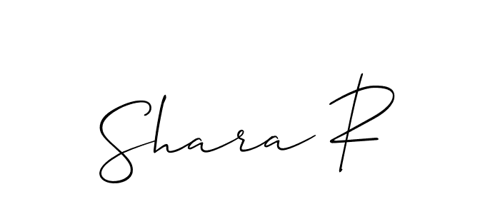 Make a short Shara R signature style. Manage your documents anywhere anytime using Allison_Script. Create and add eSignatures, submit forms, share and send files easily. Shara R signature style 2 images and pictures png